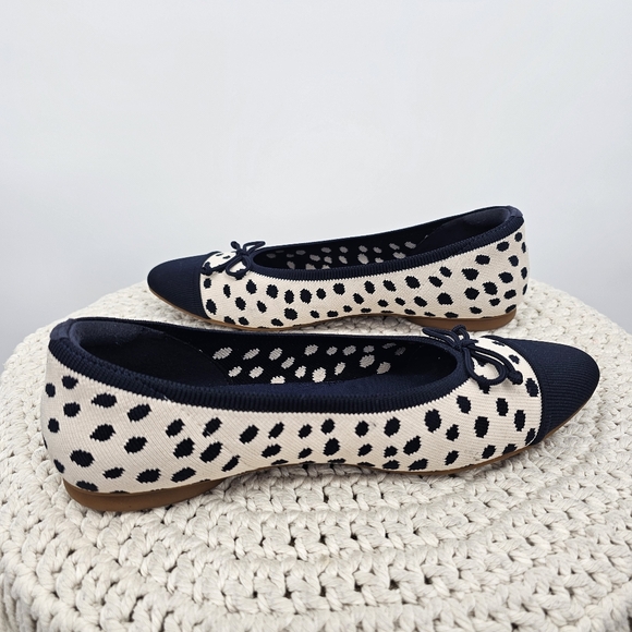 VIVAIA Polka Dot Ballet Flats Bow Pointed Toe Size 6 US (36.5) - Picture 7 of 10